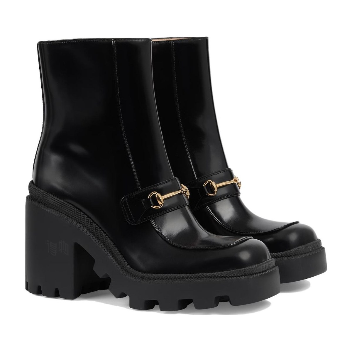 Gucci Leather Ankle Boots Black