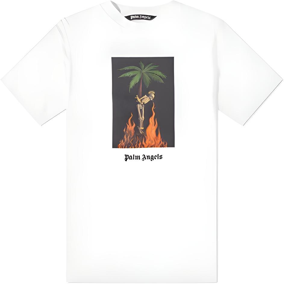 Palm Angels Burning Skeleton Tee