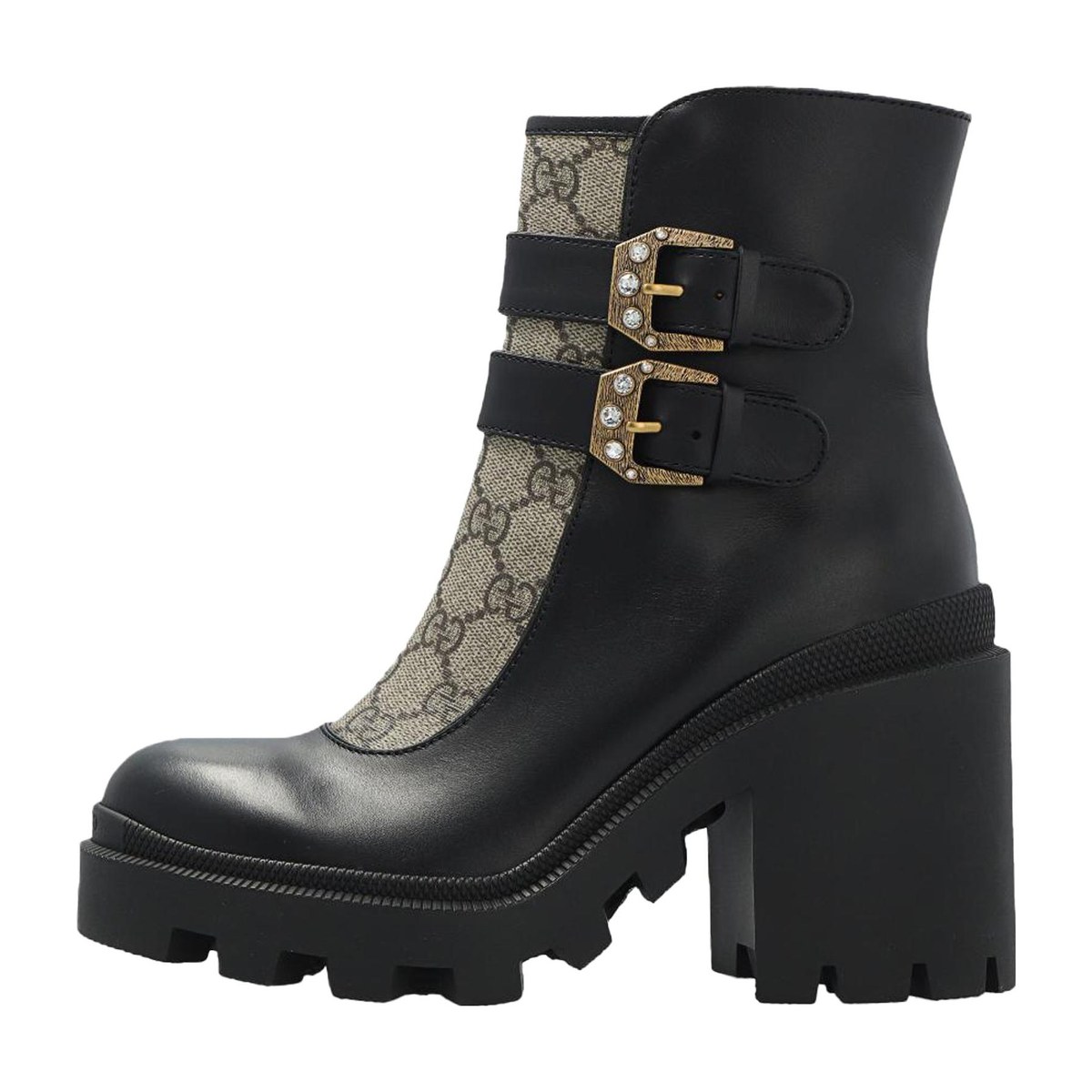 Gucci Leather Ankle Boots Black