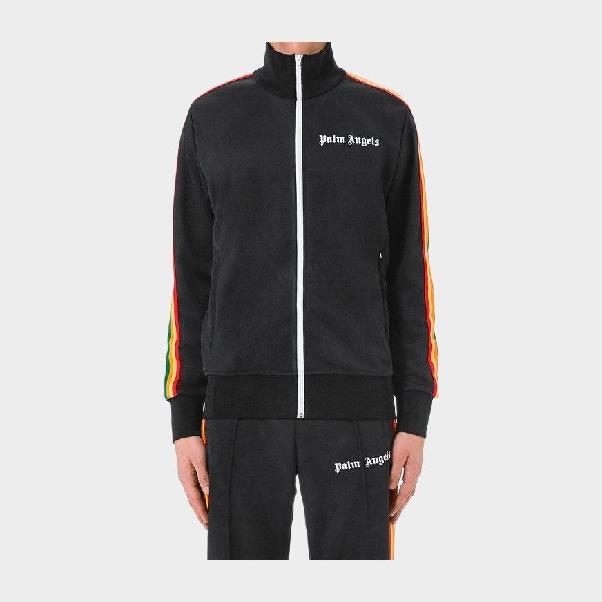 Palm Angels Black Rainbow Track Jacket