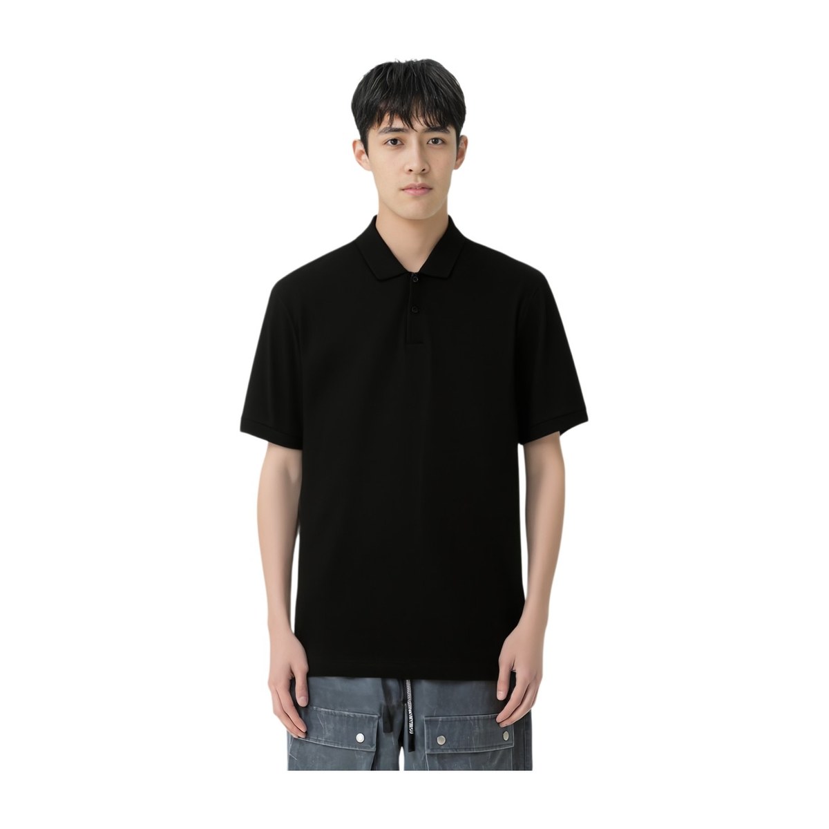 Massimo Dutti Polo Shirt Black