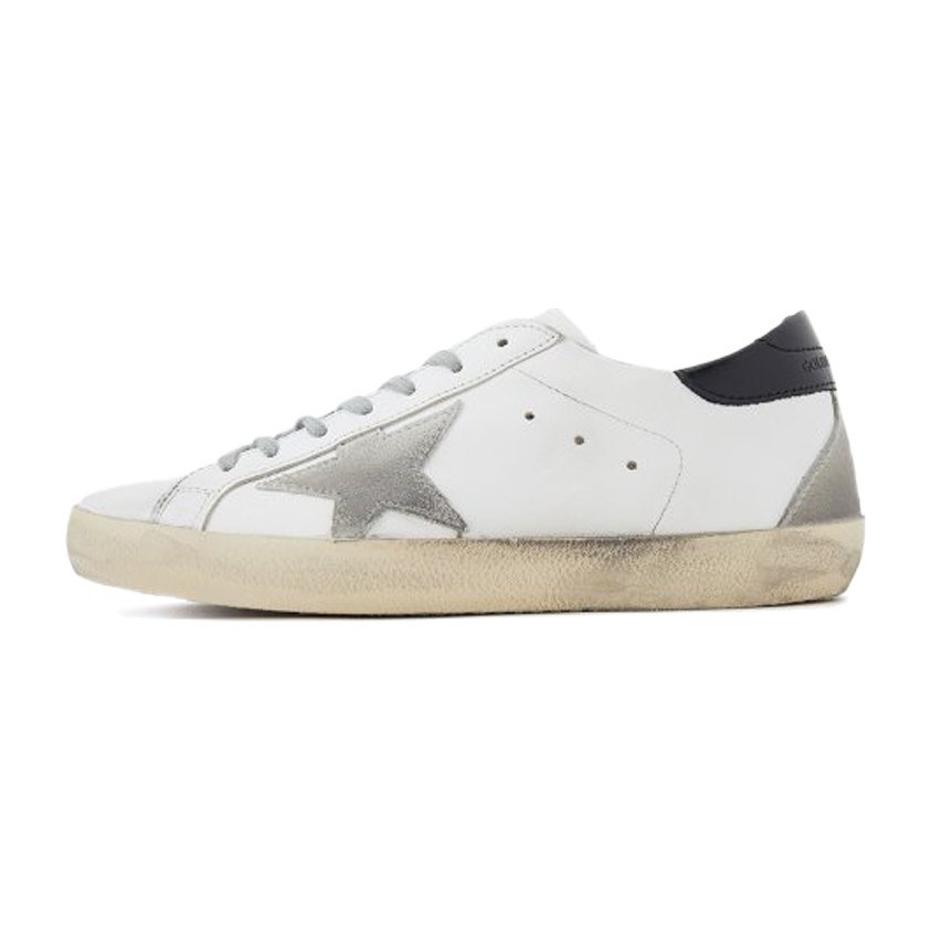 Golden Goose Super-Star Black Heel Gray Star