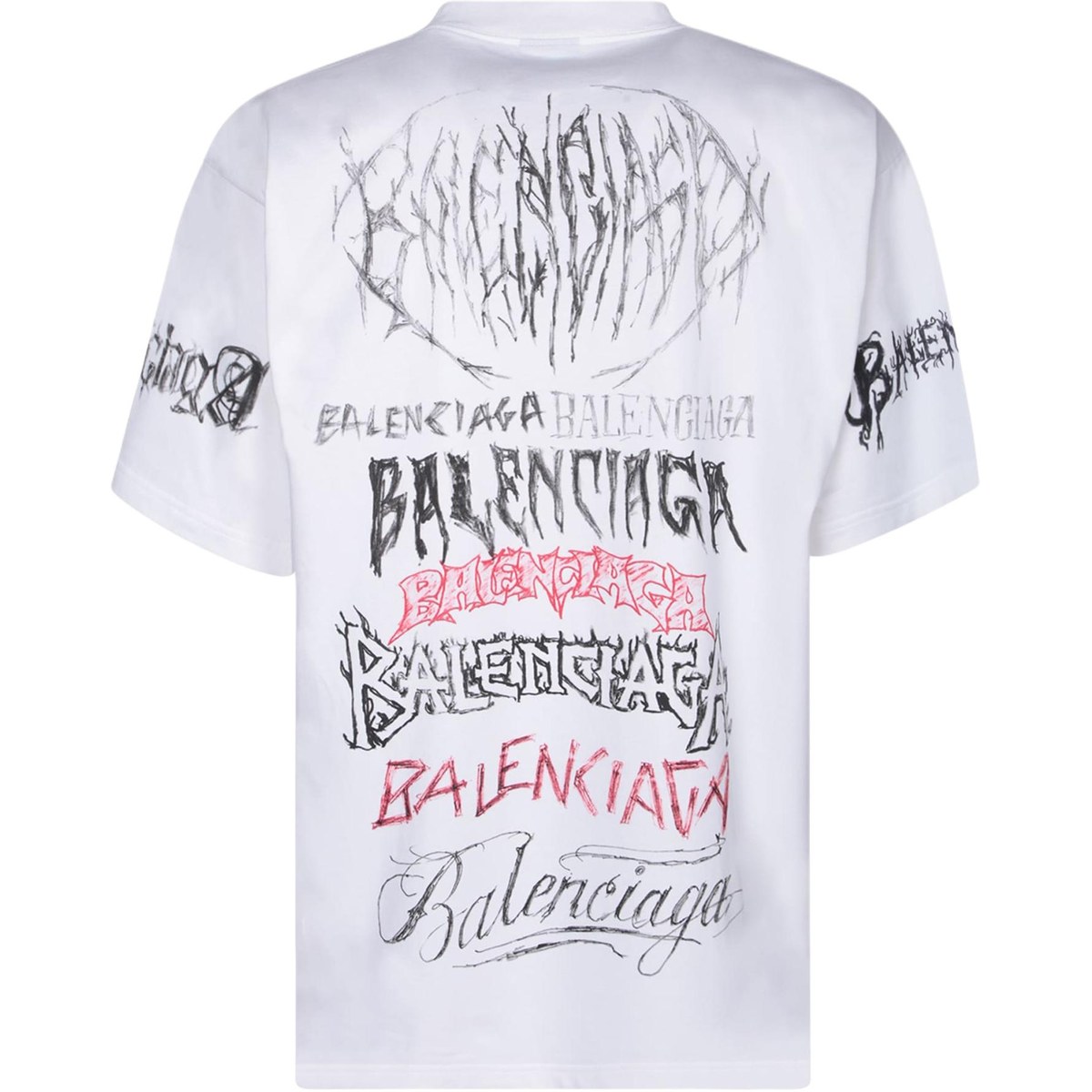 Balenciaga Logo Print T-Shirt White