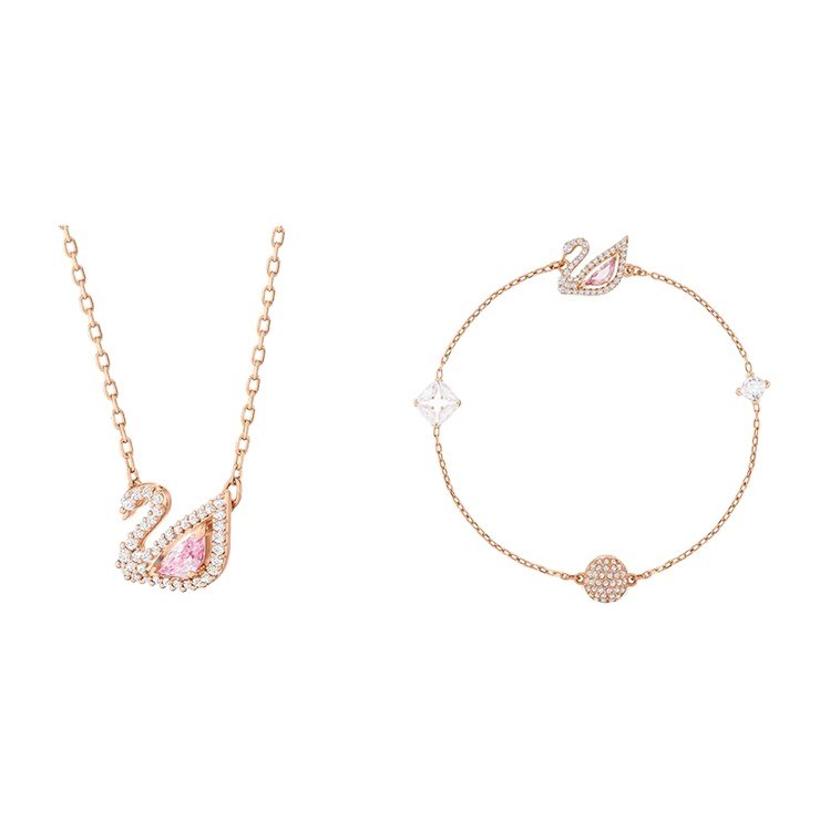 Swarovski Pink Swan Set