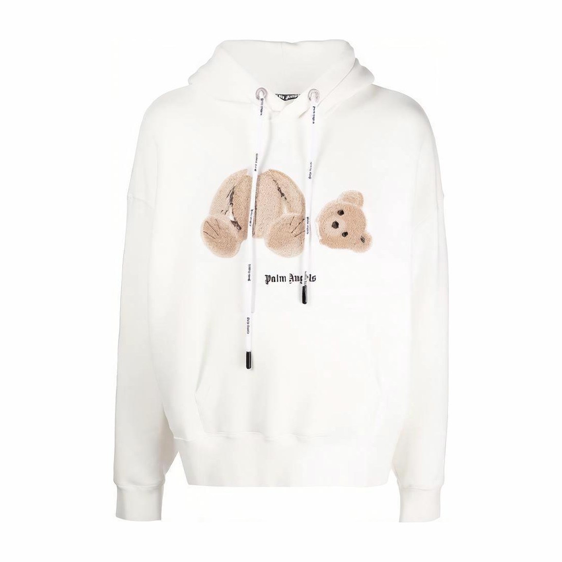 Palm Angels Bear Print Hoodie White