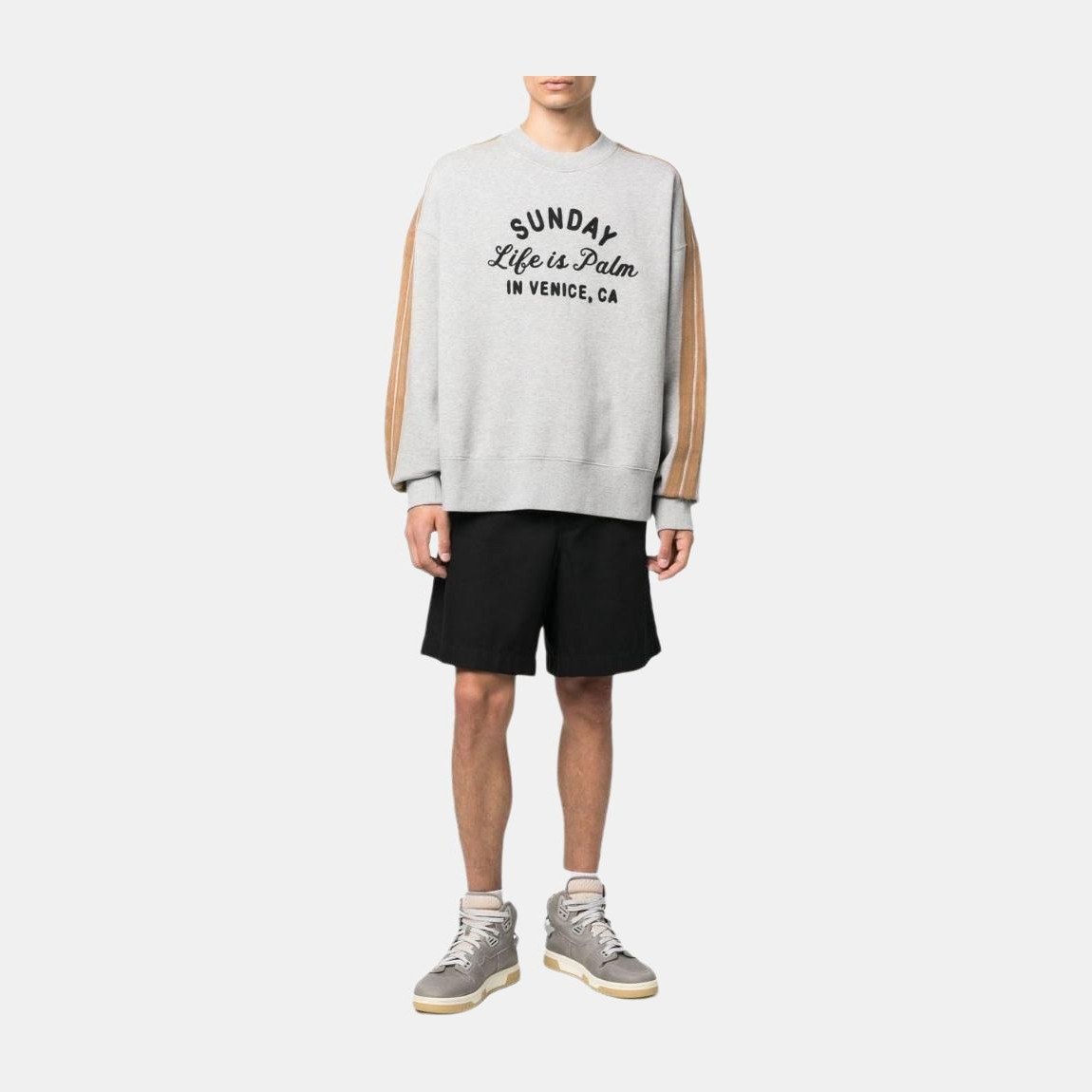 Palm Angels FW22 Grey Crewneck Sweatshirt