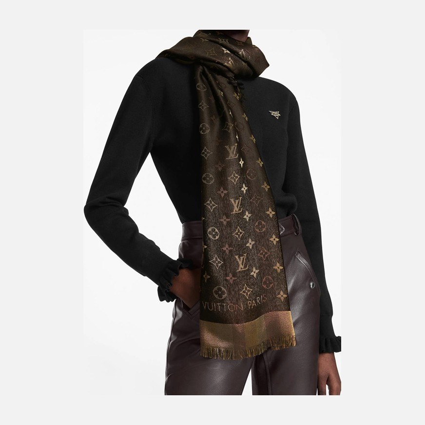 Louis Vuitton LV So Shine Scarf Brown