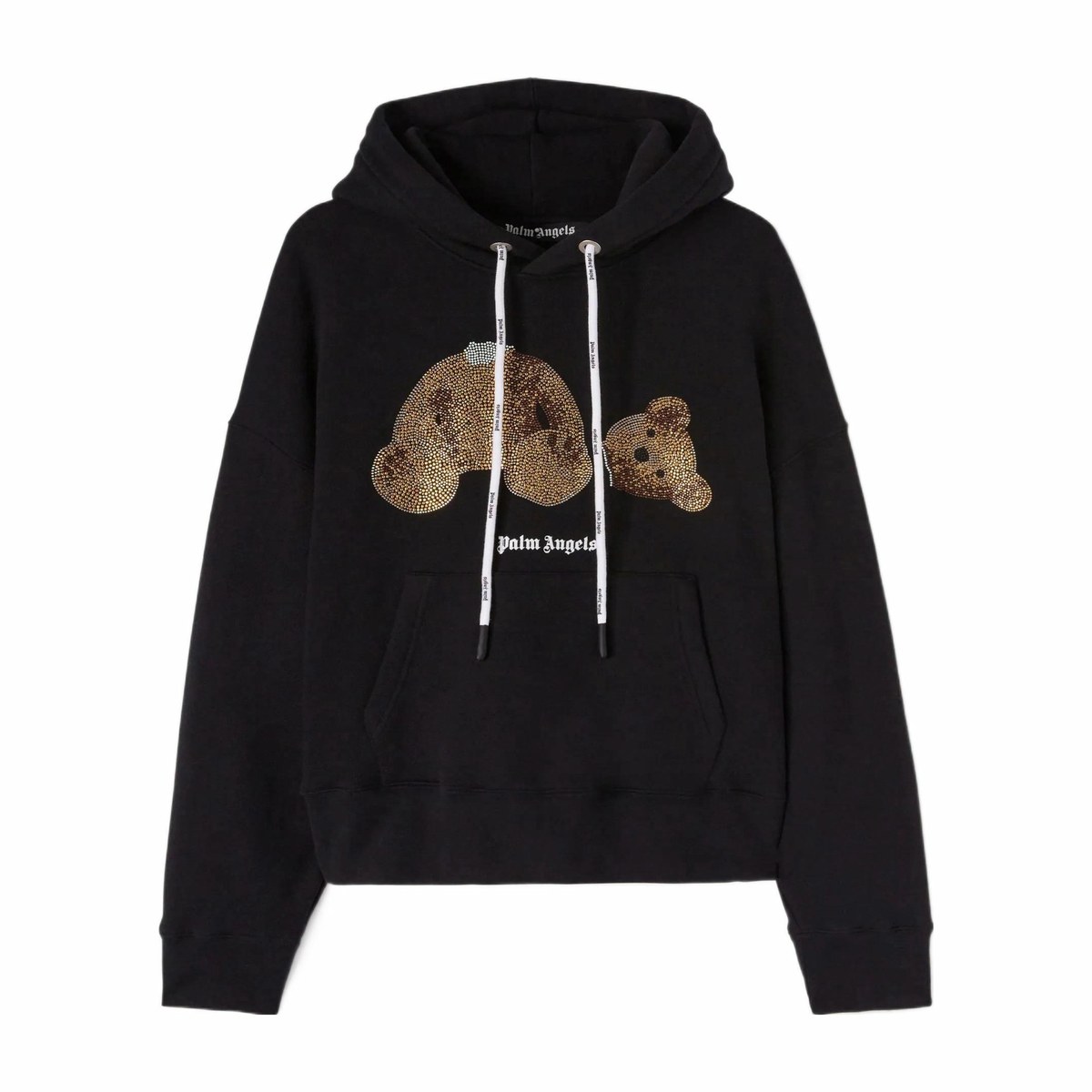 Palm Angels Bear Print Hoodie Black