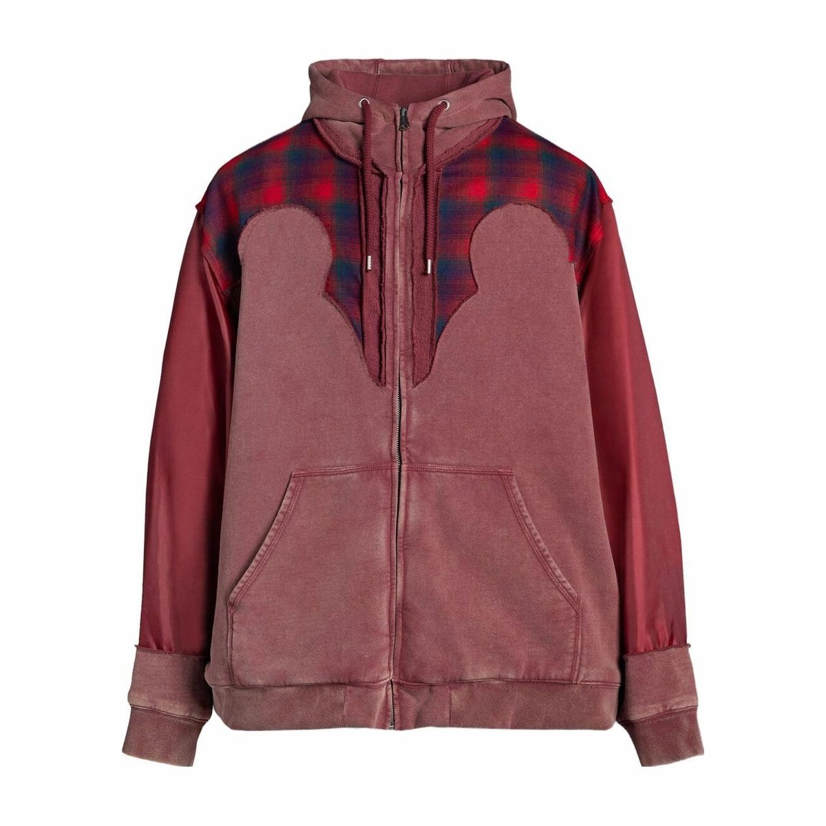 Maison Margiela x PENDLETON FW23 Bordeaux Hoodie
