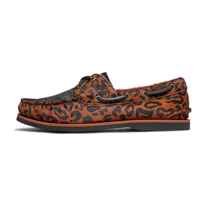 WACKO MARIA x Timberland Classic Boat Shoe Brown Orange Leopard