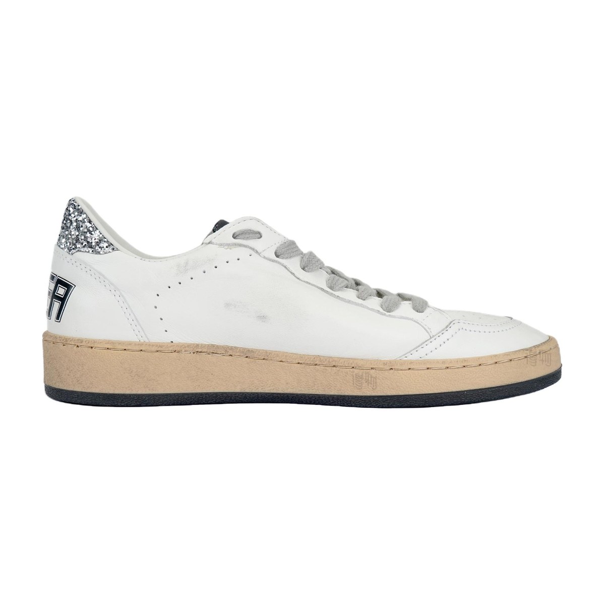Golden Goose Ball Star White Silver