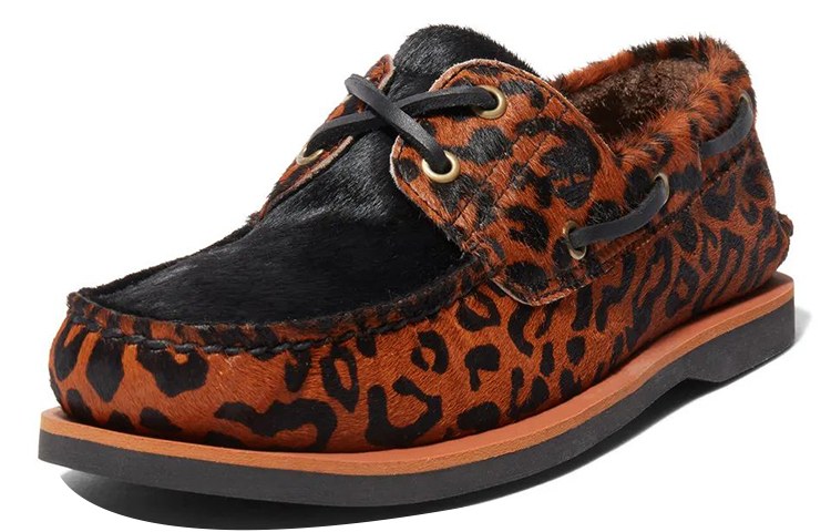WACKO MARIA x Timberland Classic Boat Shoe Brown Orange Leopard