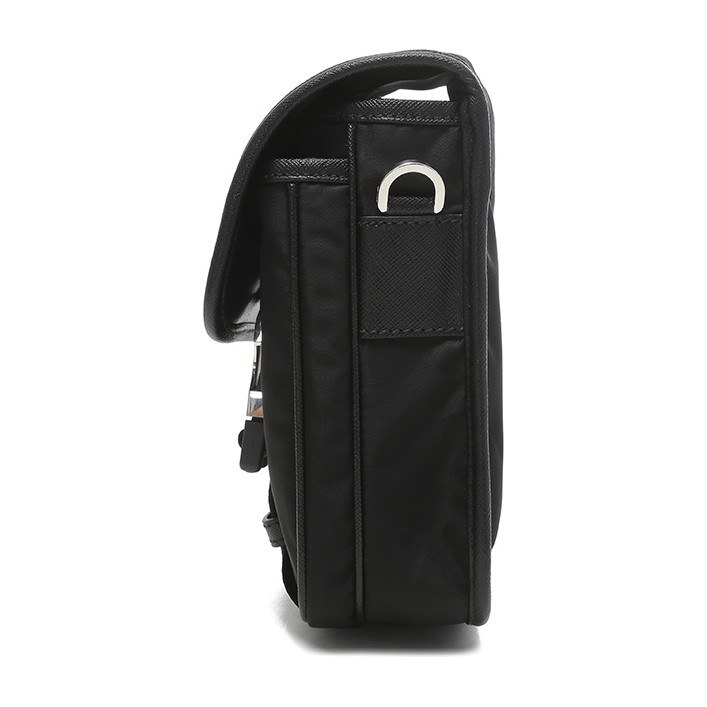 Prada Re-Nylon Triangle Logo Crossbody Bag Black