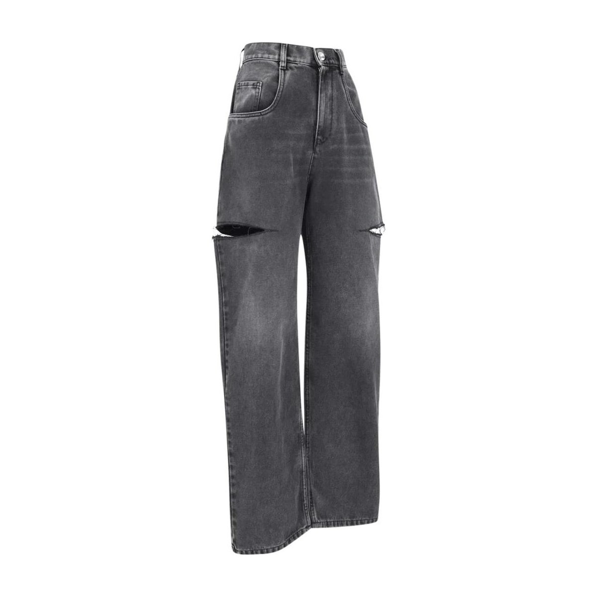 Maison Margiela Washed Distressed Wide Leg Jeans