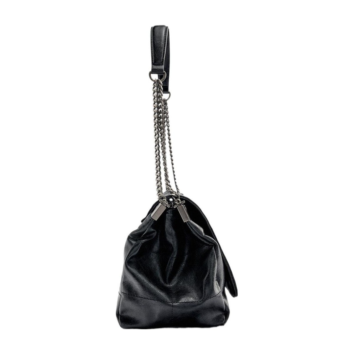 ZARA Chain Flap Shoulder Bag Black