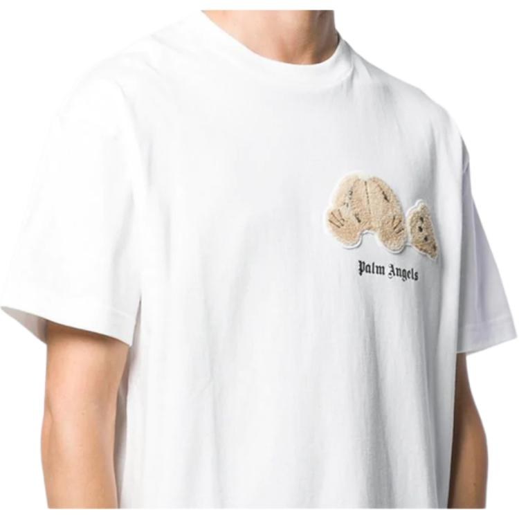 Palm Angels Flocked Teddy Bear T-Shirt White