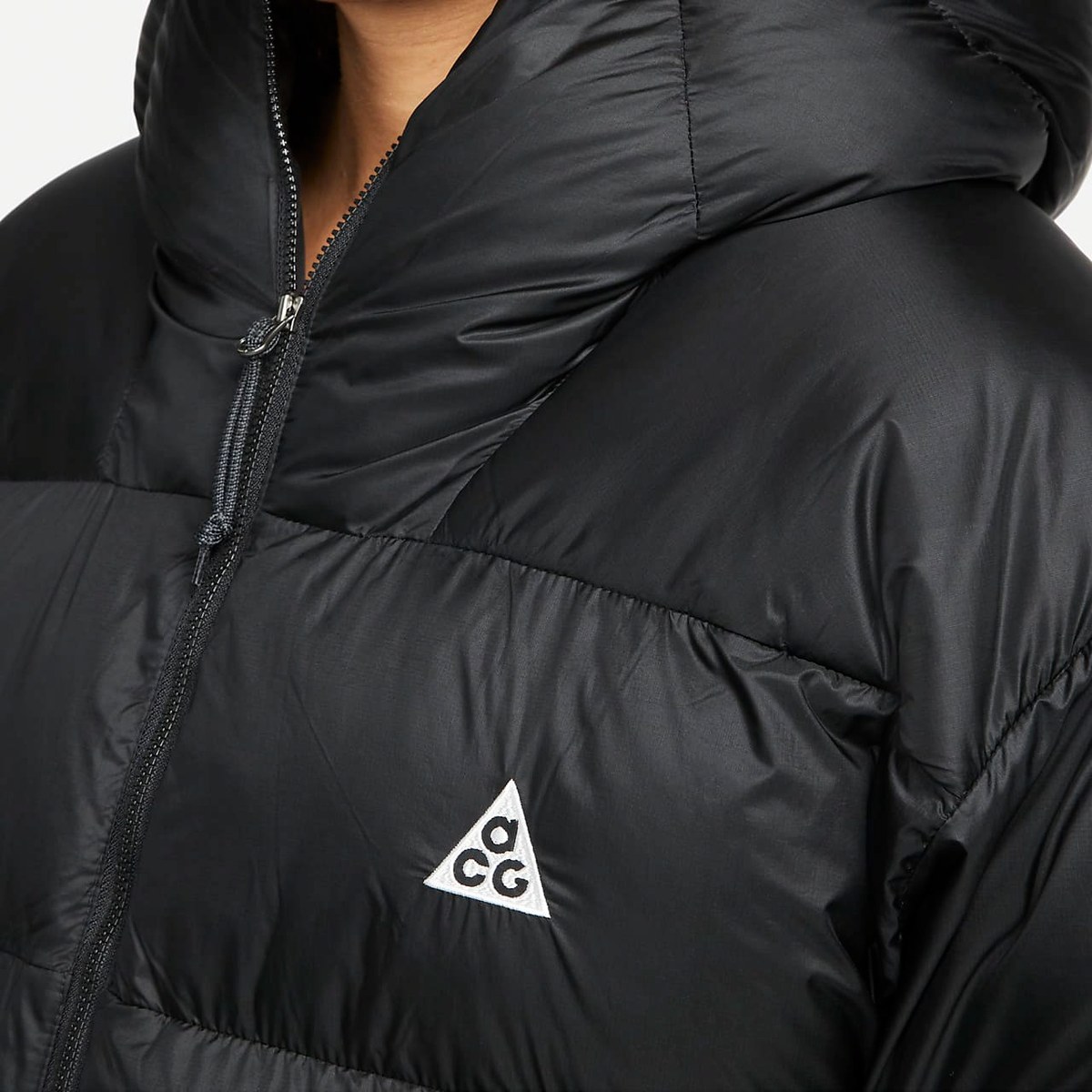 Nike ACG Logo Print Hoodie Jacket Black