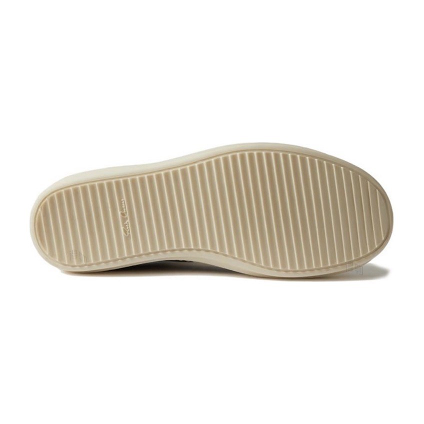 Rick Owens Low-Top Suede Sneakers Grey