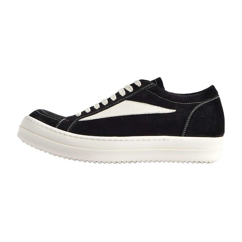 Rick Owens Low Top Fashion Sneakers Black White