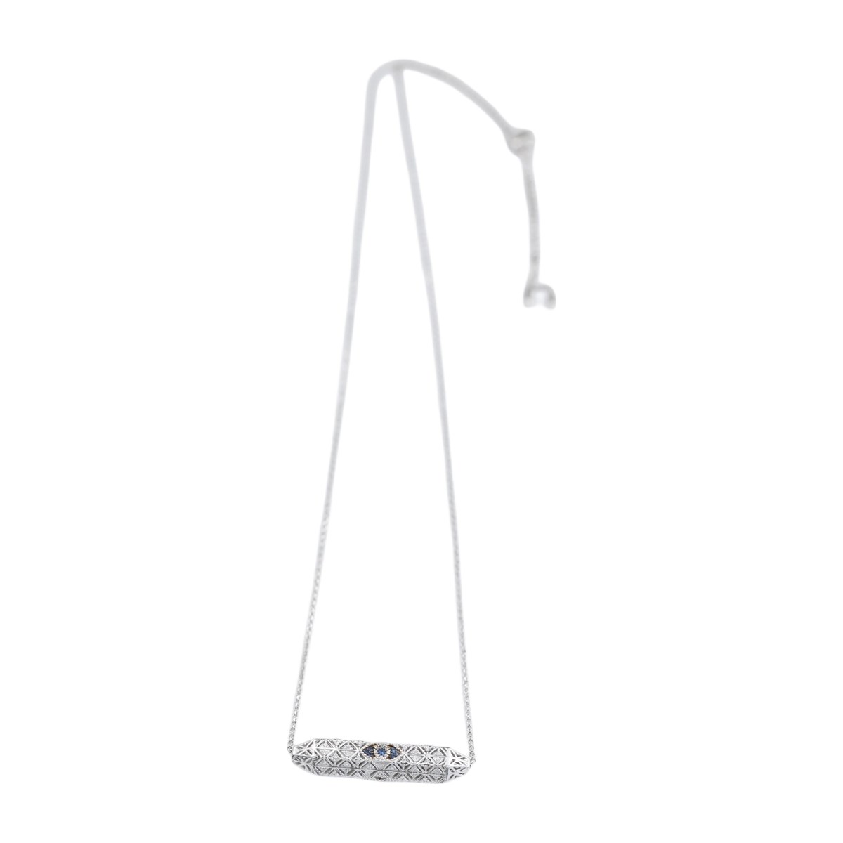 apm Monaco Evil Eye Necklace Silver
