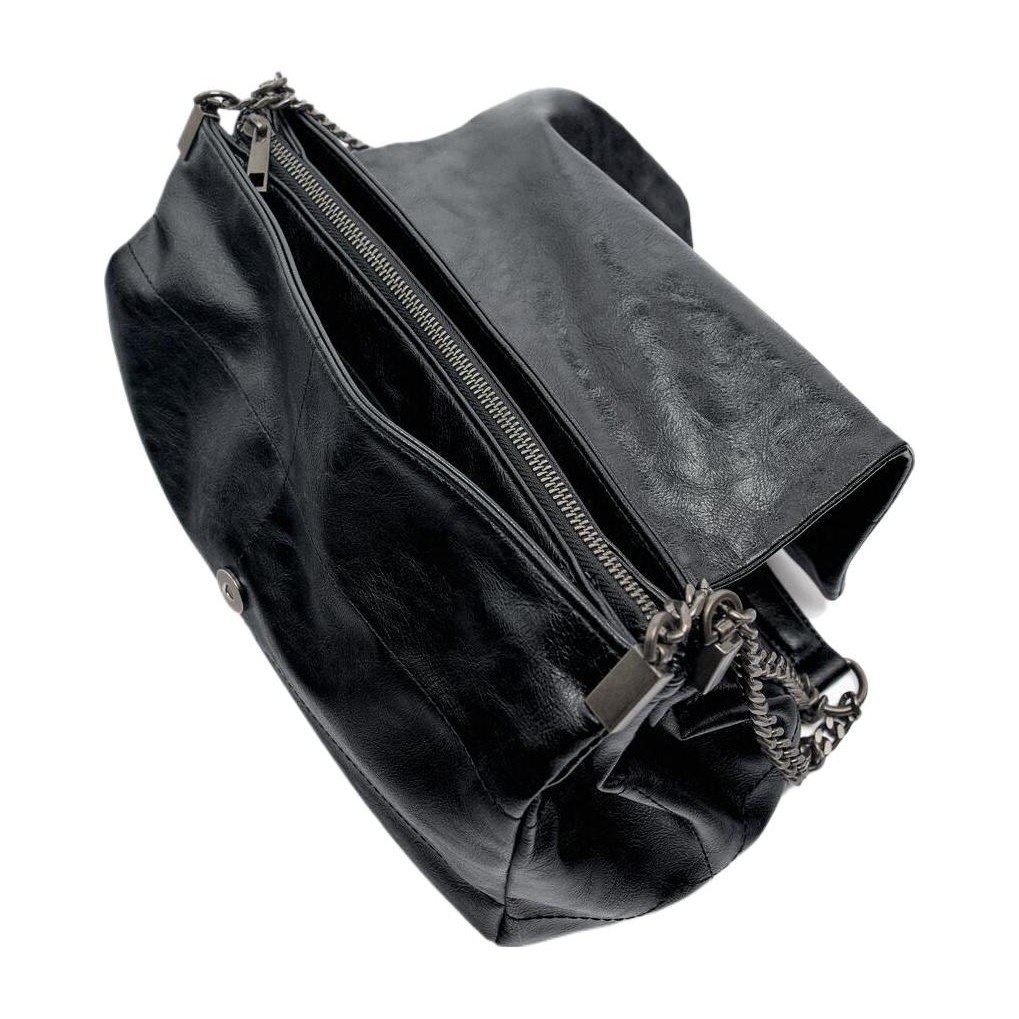 ZARA Chain Flap Shoulder Bag Black