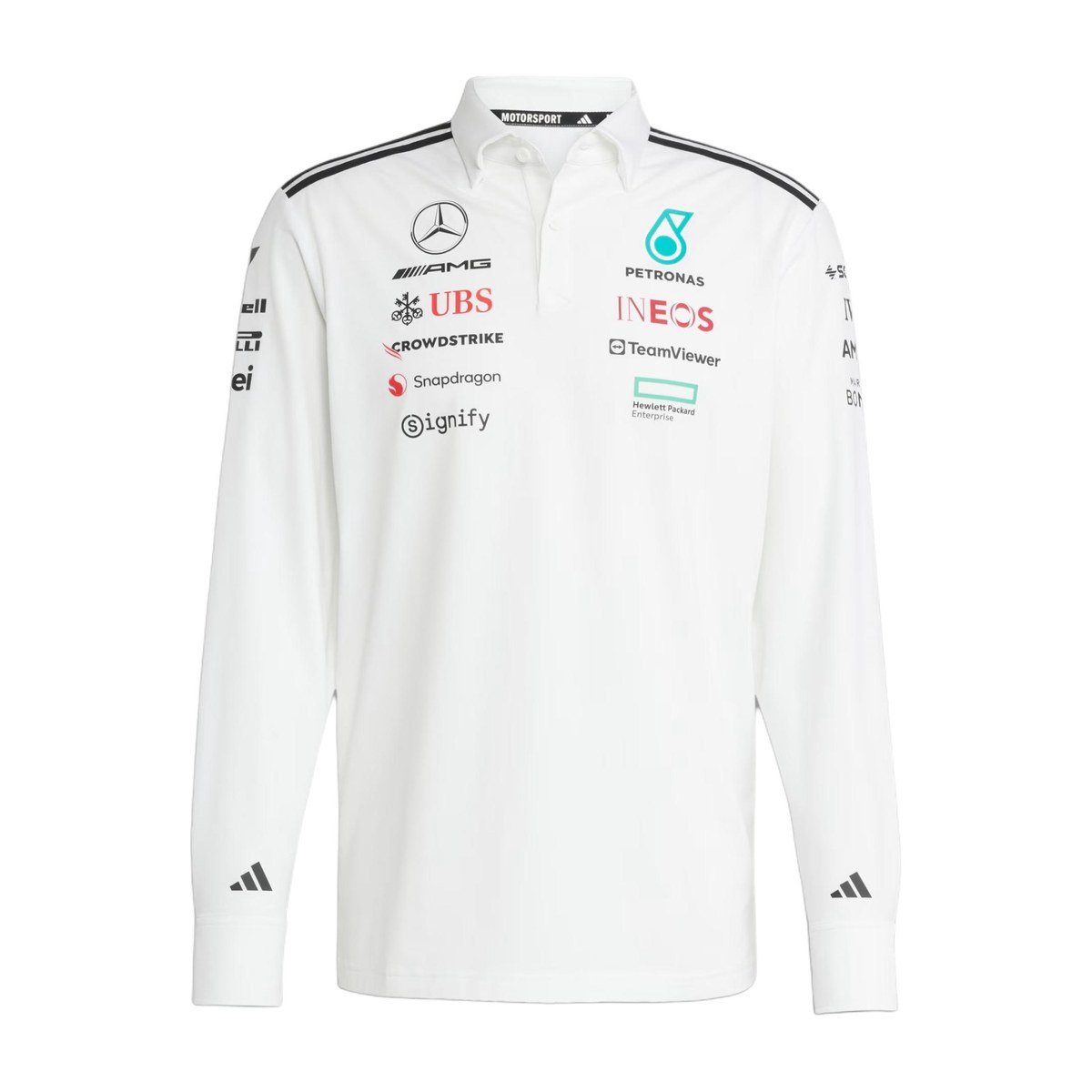 adidas x Mercedes-AMG Petronas F1 Team SS25 Polo Shirt White/Black