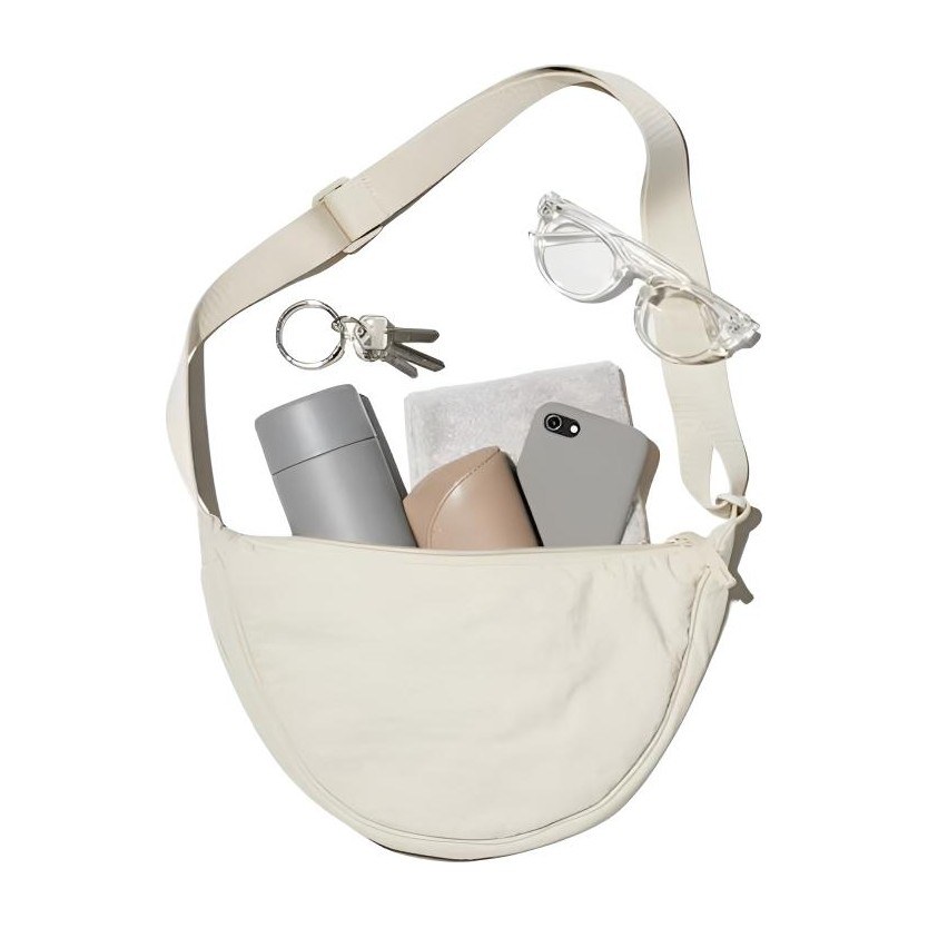 UNIQLO Nylon Dumpling Bag White
