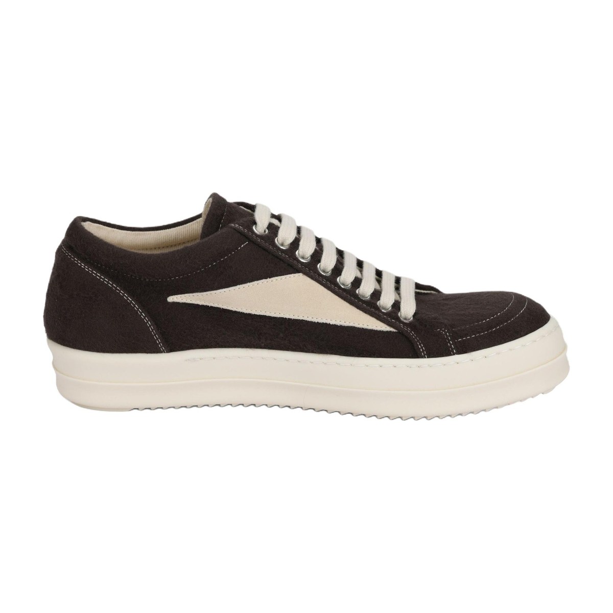 Rick Owens DRKSHDW Suede Lace-Up Platform Low Sneakers Brown