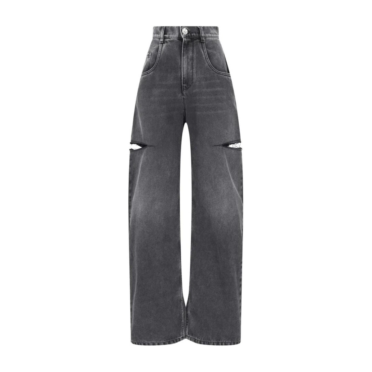 Maison Margiela Washed Distressed Wide Leg Jeans