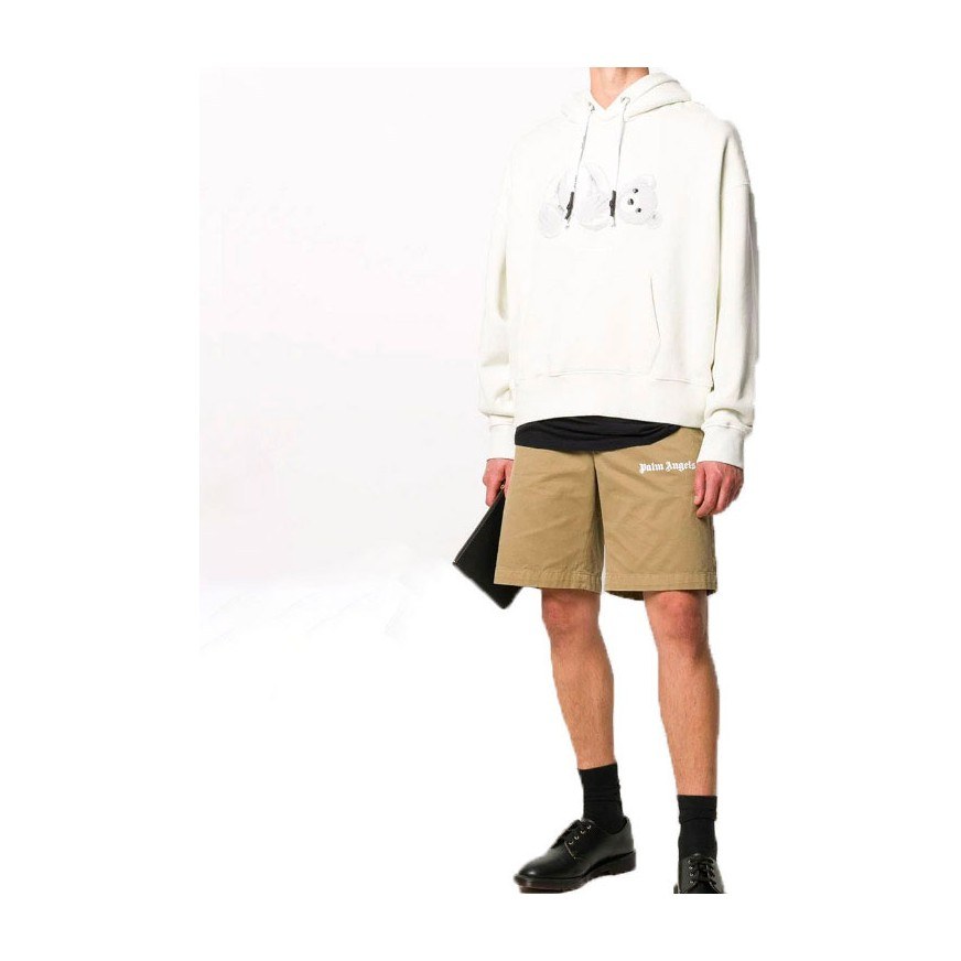 Palm Angels Teddy Bear Hoodie White