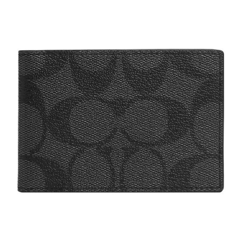 COACH Billfold Wallet 10 Black