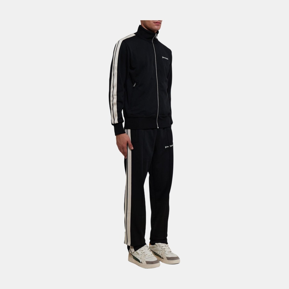 Palm Angels SS23 Letter Logo Zip Jacket Black