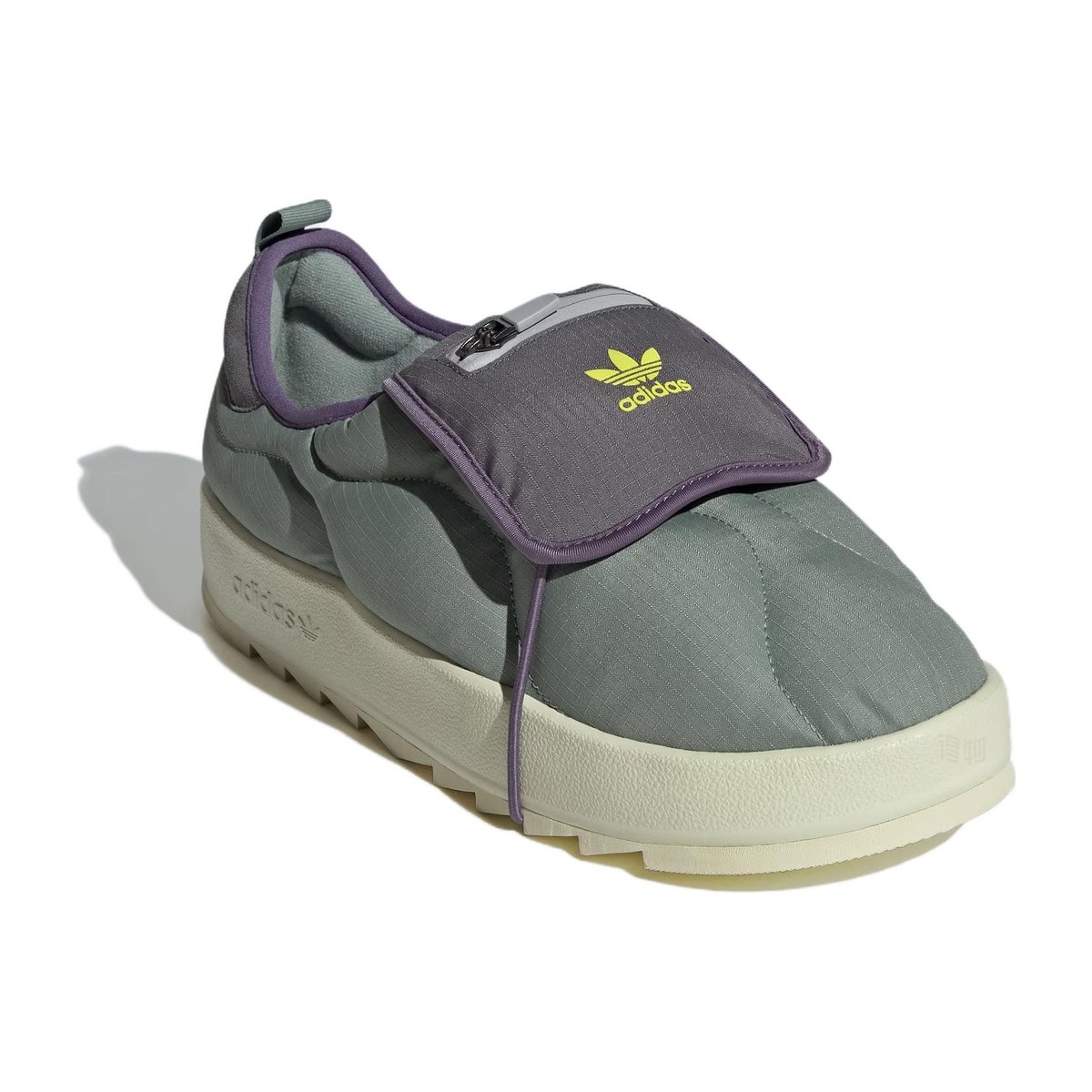 adidas Puffylette Green Grey