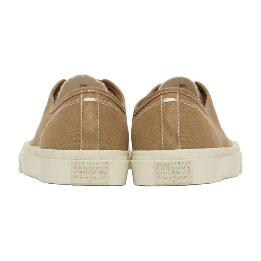 Maison Margiela Tabi Low Canvas Sneakers Light Brown