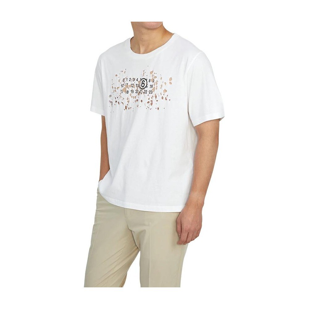 MM6 Maison Margiela Logo Print T-Shirt White