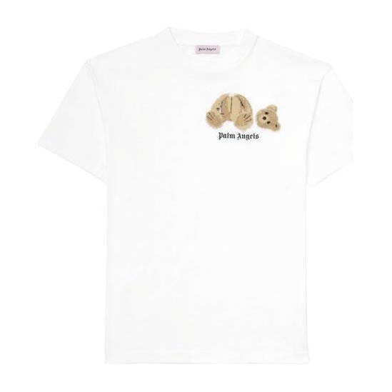 Palm Angels Flocked Teddy Bear T-Shirt White