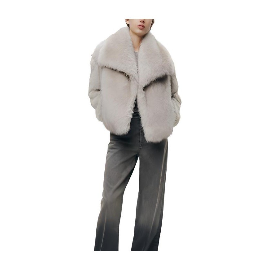 ZARA Cardigan Fur White