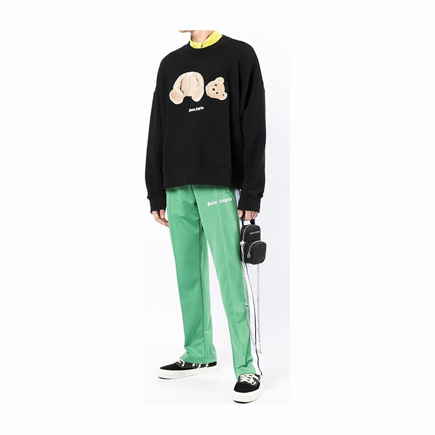 Palm Angels Bear Print Sweatshirt Black