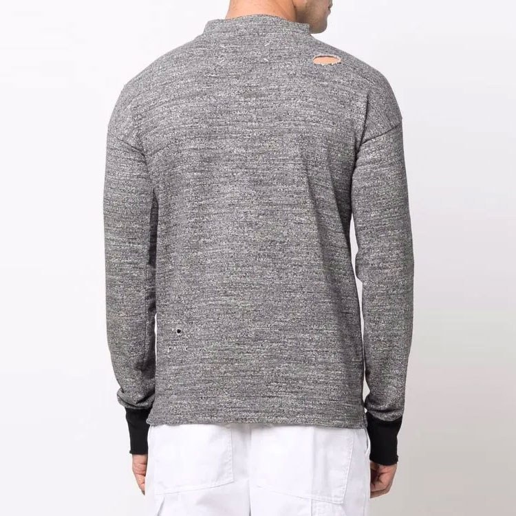 Maison Margiela SS22 Animal Pattern Turtleneck Sweater Gray
