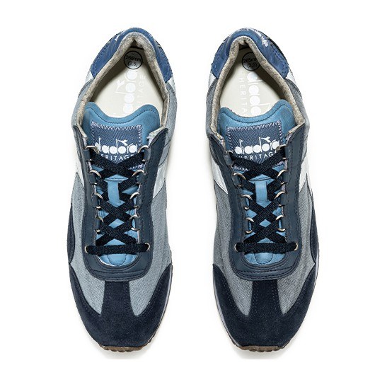 Diadora Equipe H Dirty Stone Wash Evo Blu Nebbia