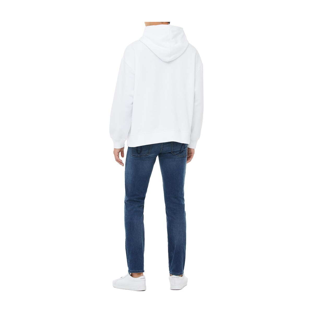 Calvin Klein Embroidered Hoodie White