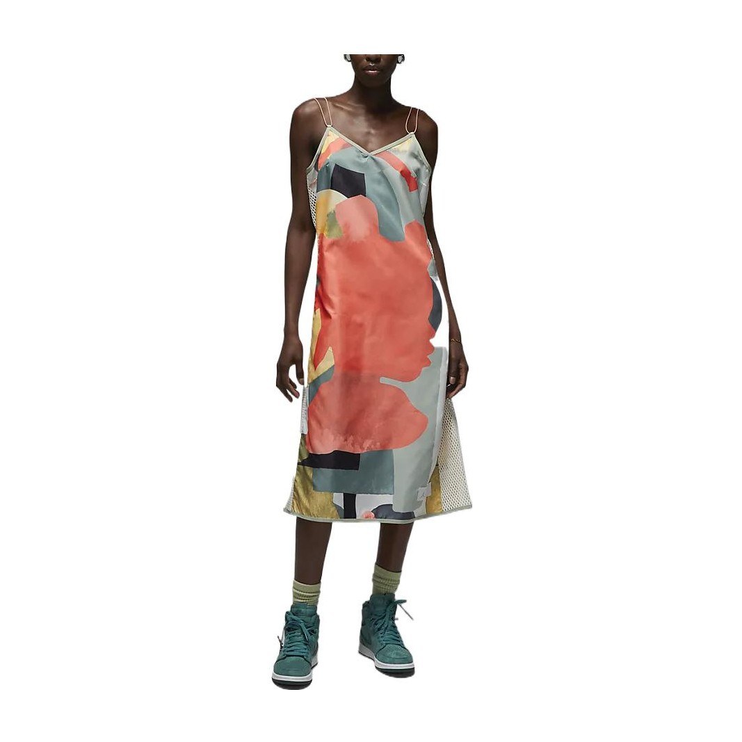 Jordan Mesh Tank Dress Red
