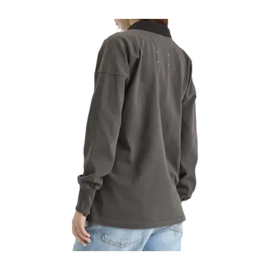 Maison Margiela Long Sleeve Polo Anthracite