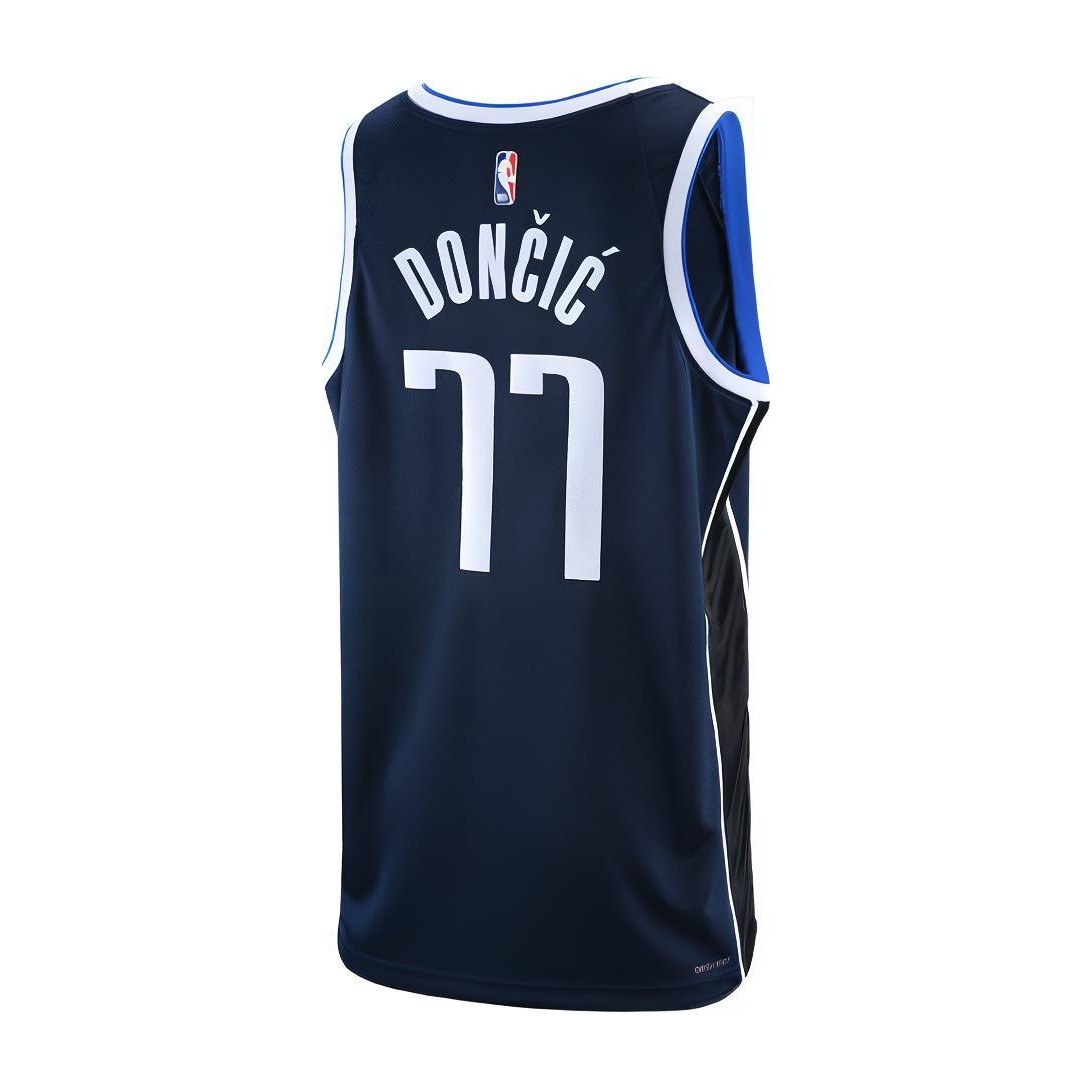 Jordan Dallas Mavericks Doncic 77 Mesh Jersey Navy