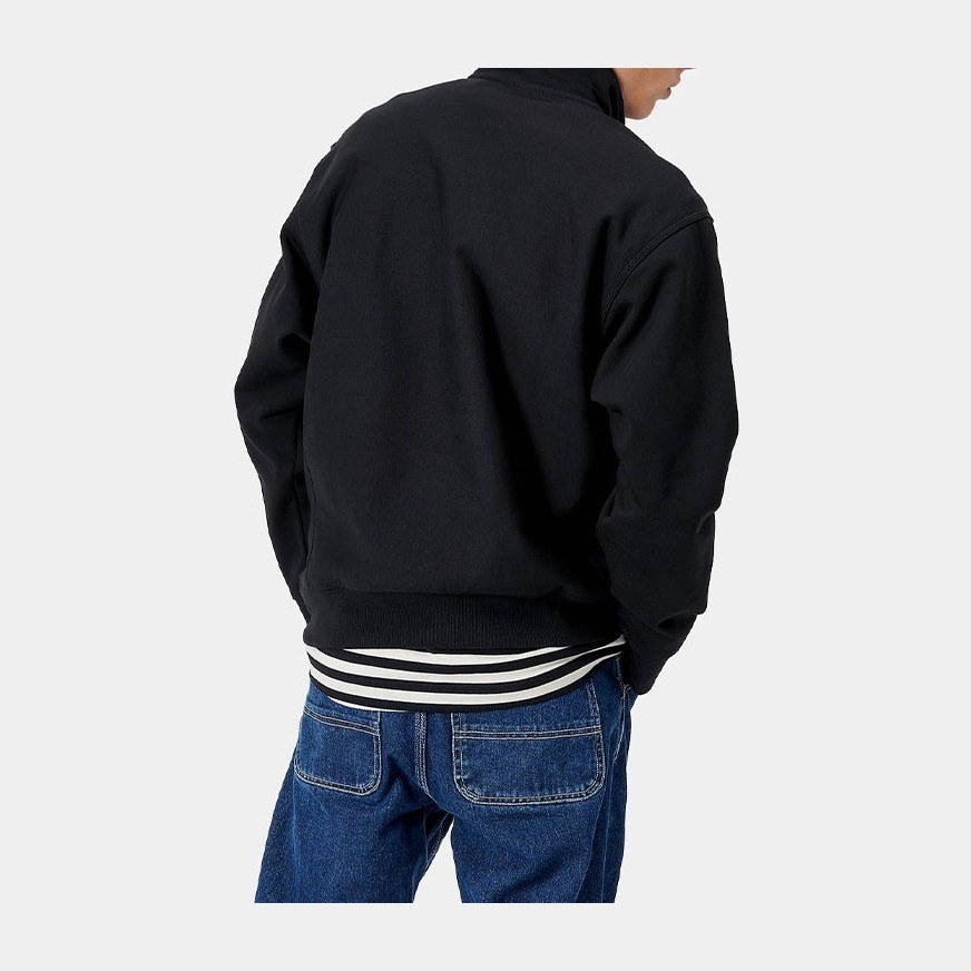 Carhartt WIP Half Zip American Script Sweatshirt Black