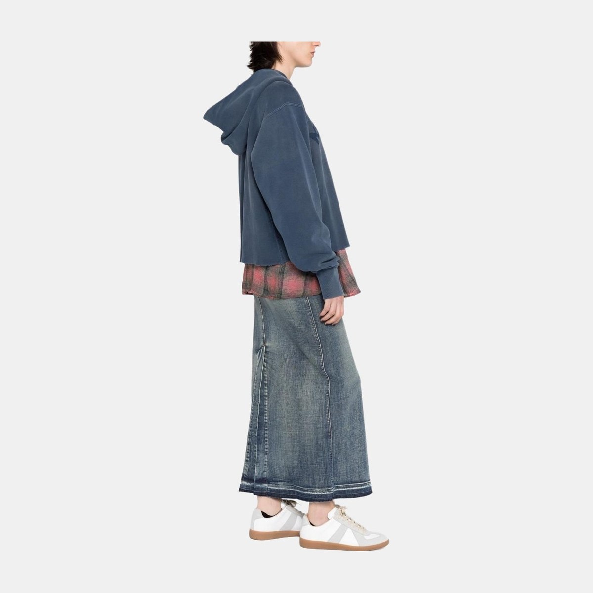 Maison Margiela Logo Hoodie Blue