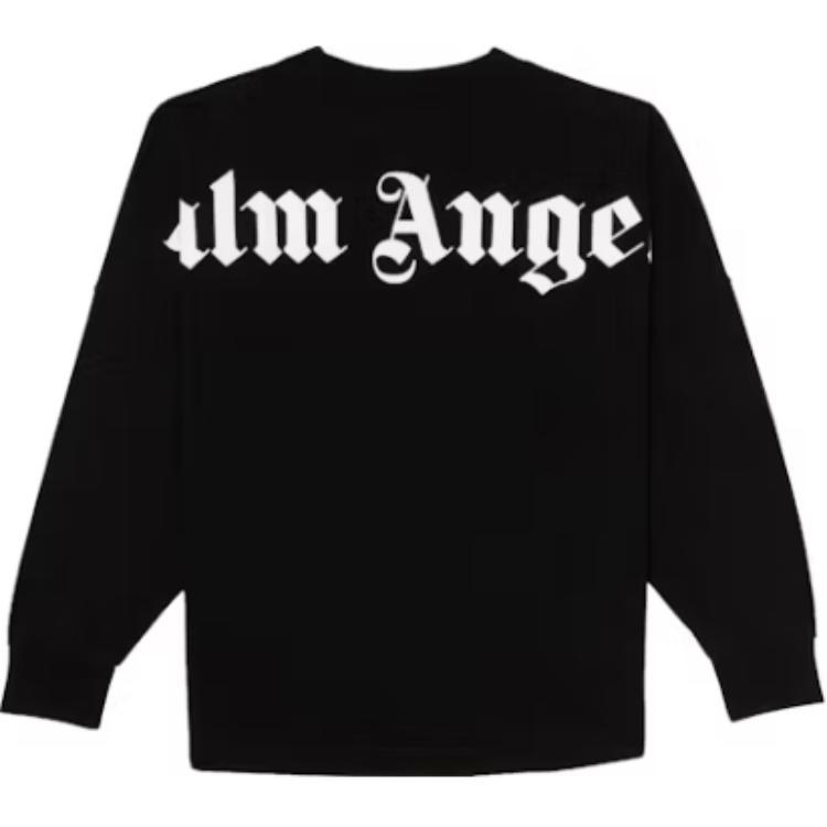 Palm Angels FW22 Logo Print Long Sleeve Sweatshirt Black