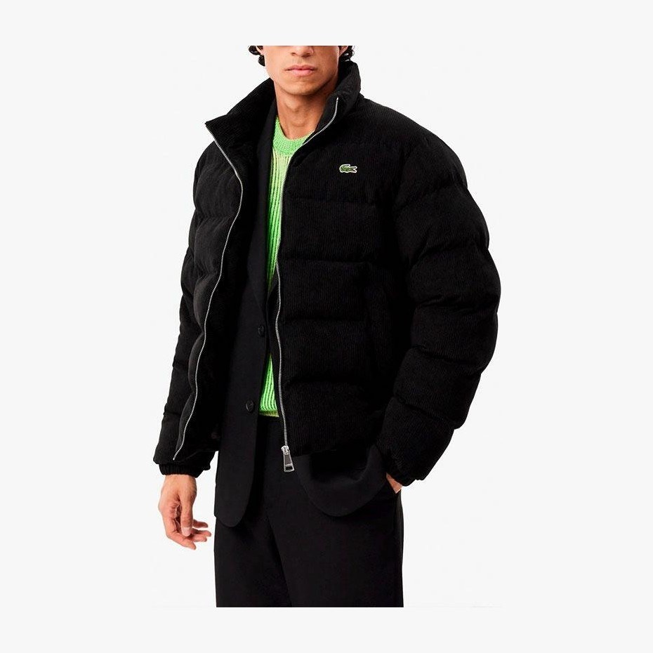Lacoste Corduroy Zip Jacket Black
