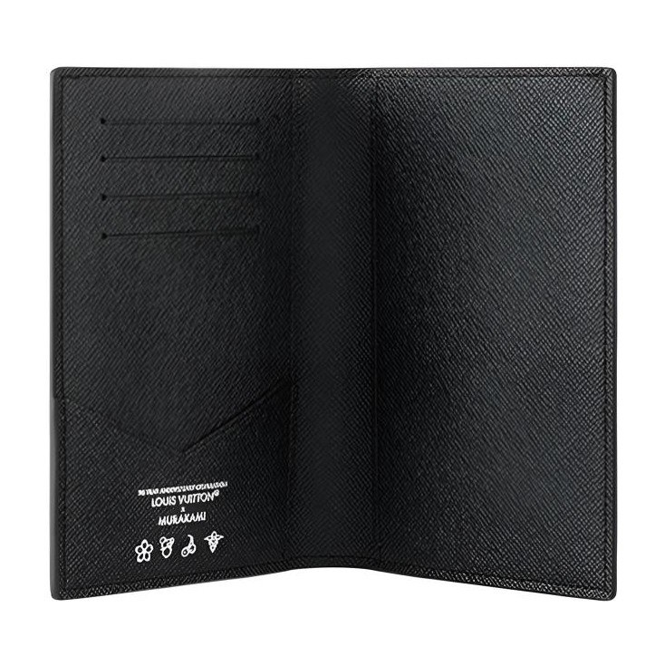 Louis Vuitton x Takashi Murakami Passport Holder Black Multicolor