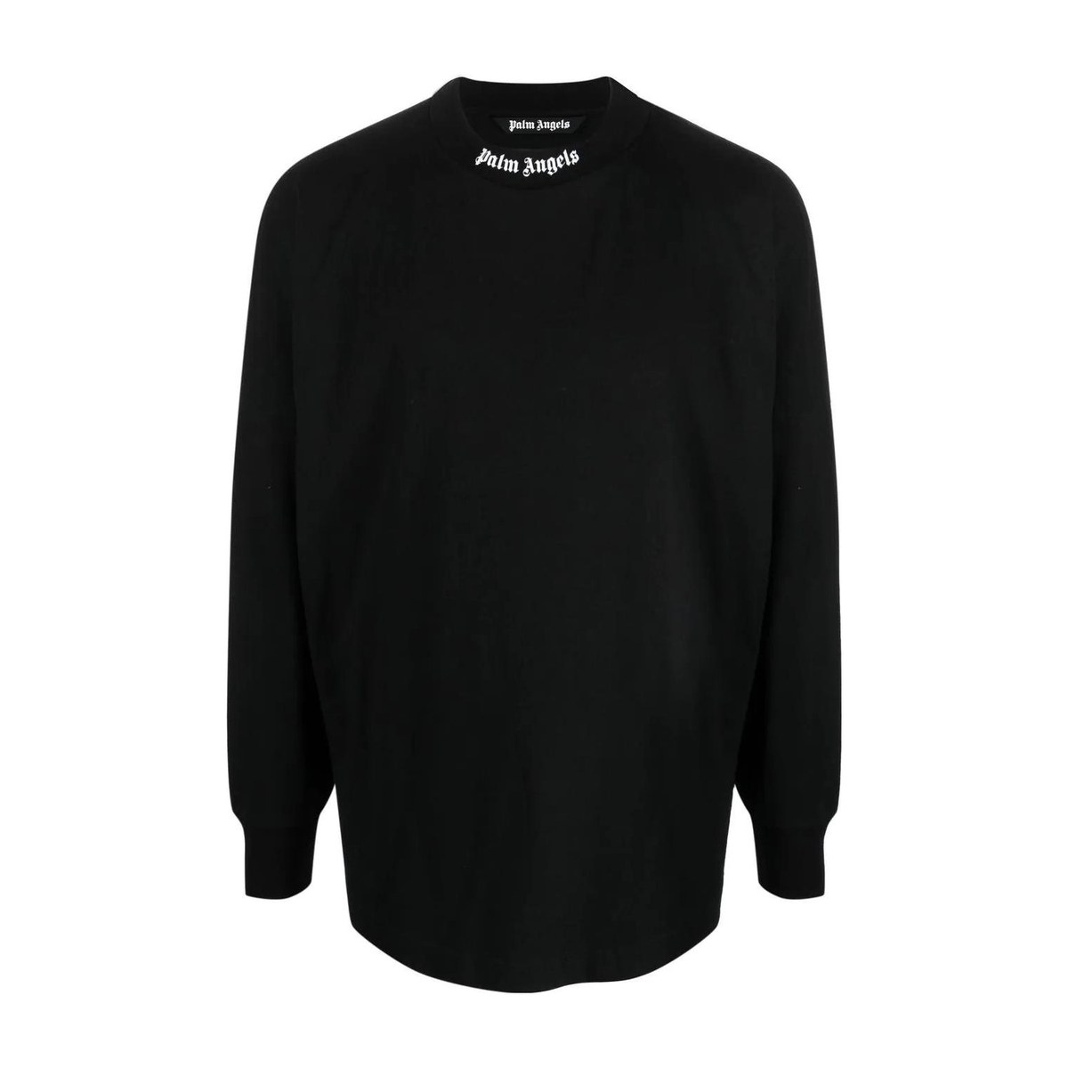Palm Angels FW22 Logo Print Long Sleeve Sweatshirt Black